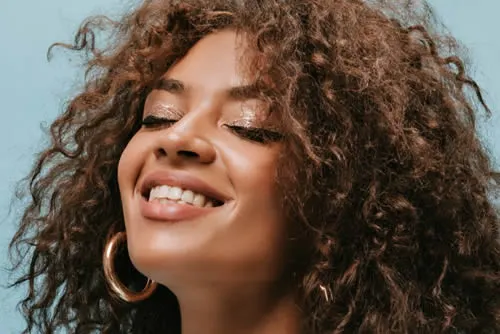 beautiful woman smiling